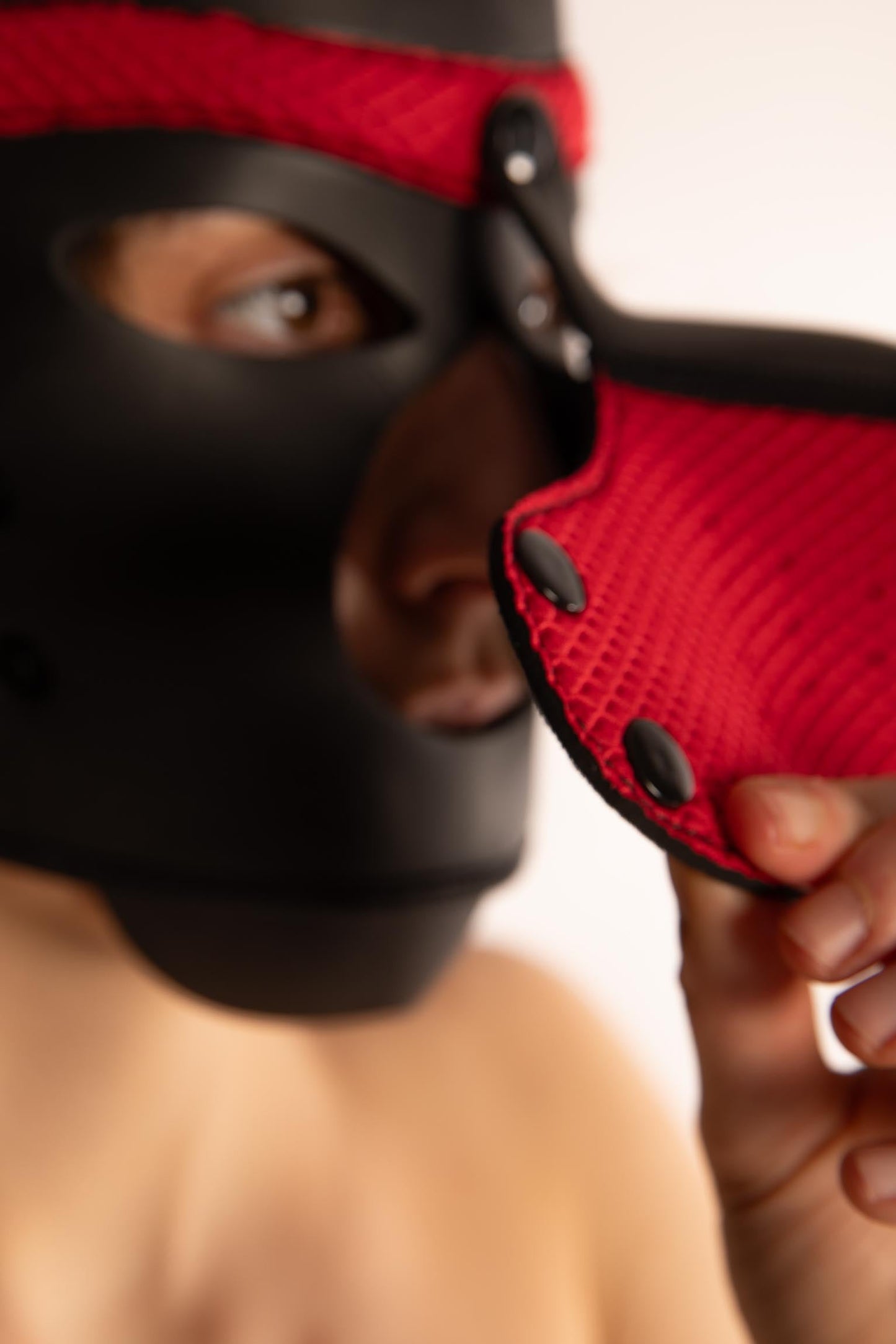 RED FULL FACE PUPPY DOG MASK