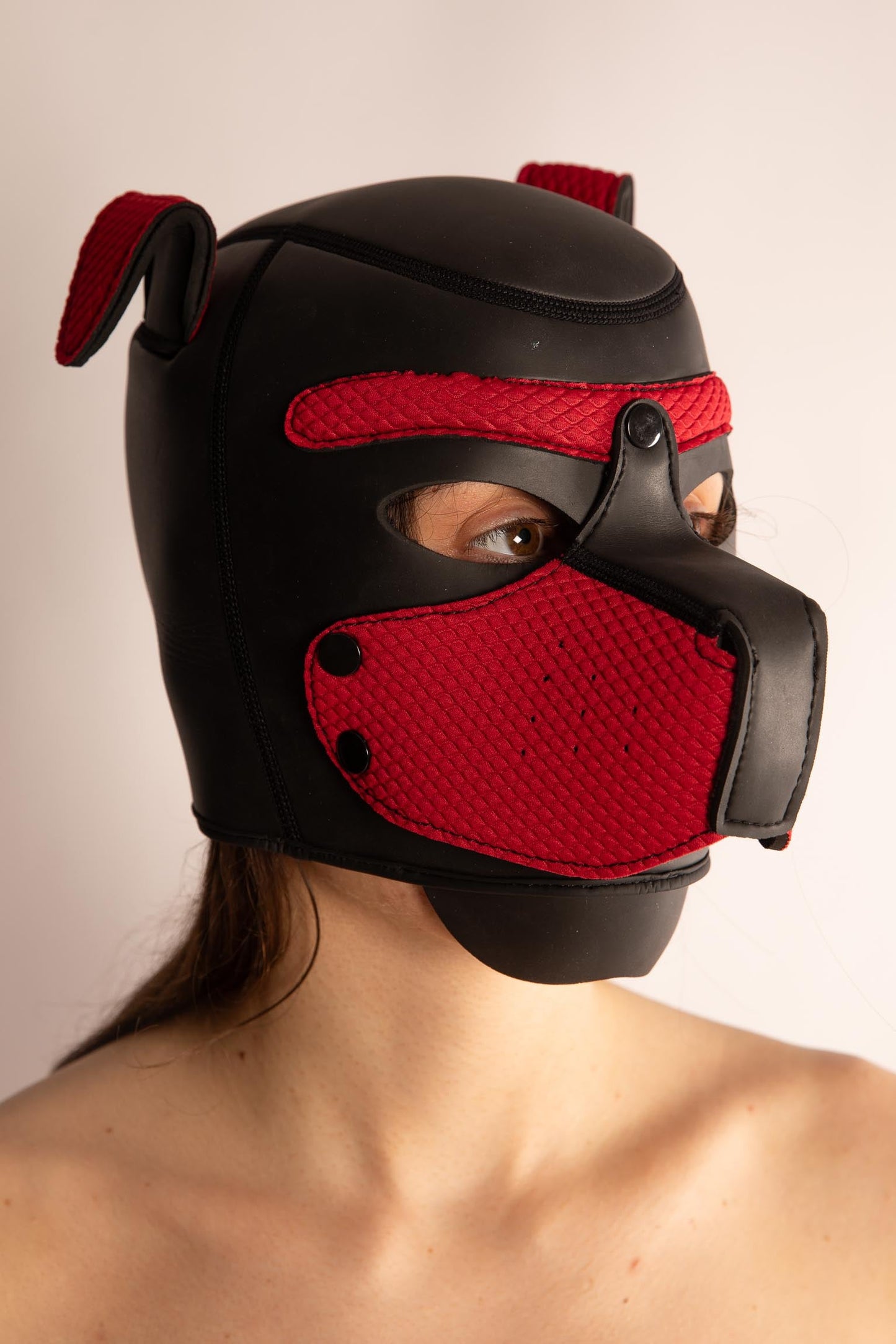 RED FULL FACE PUPPY DOG MASK