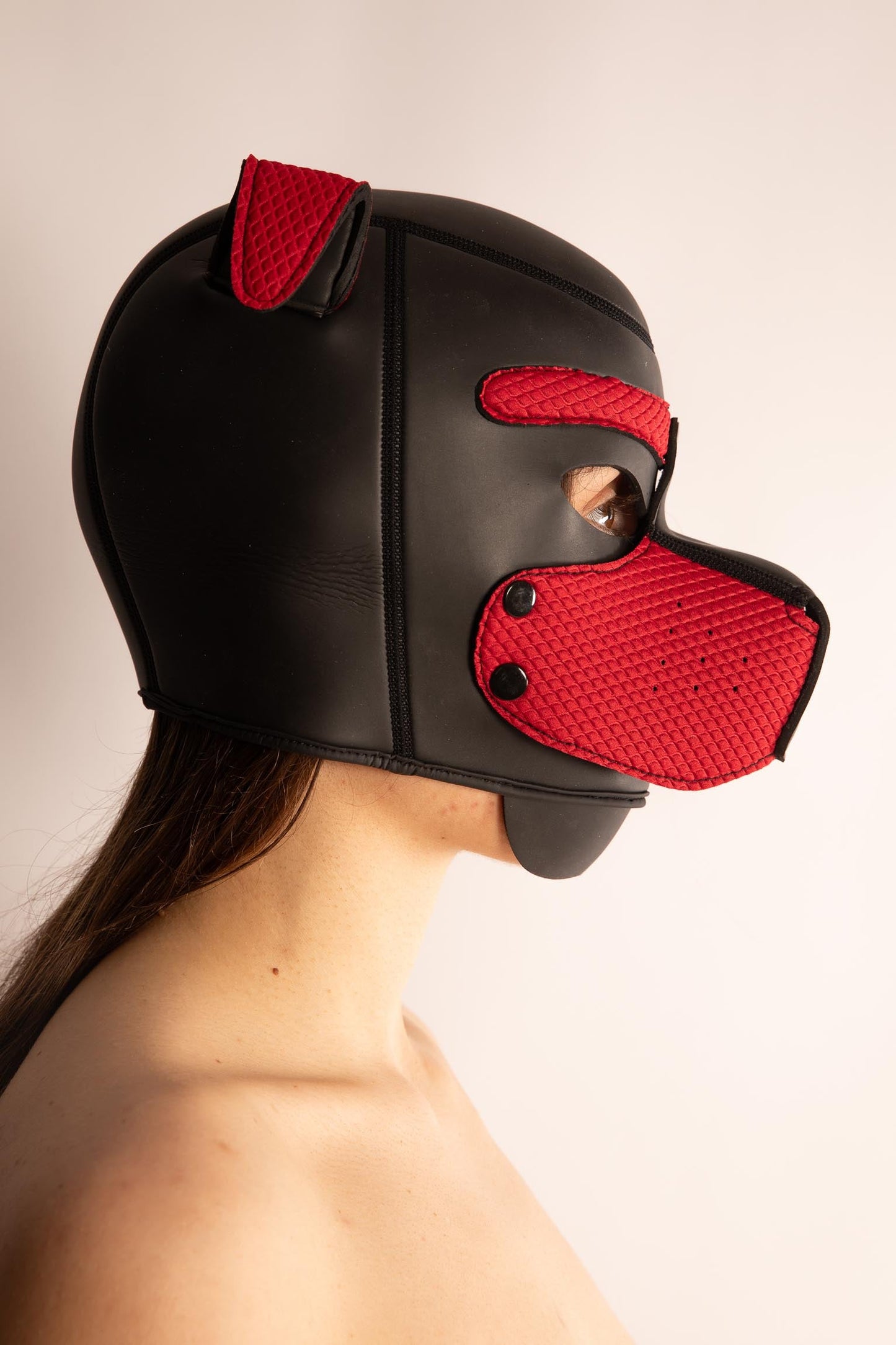 RED FULL FACE PUPPY DOG MASK