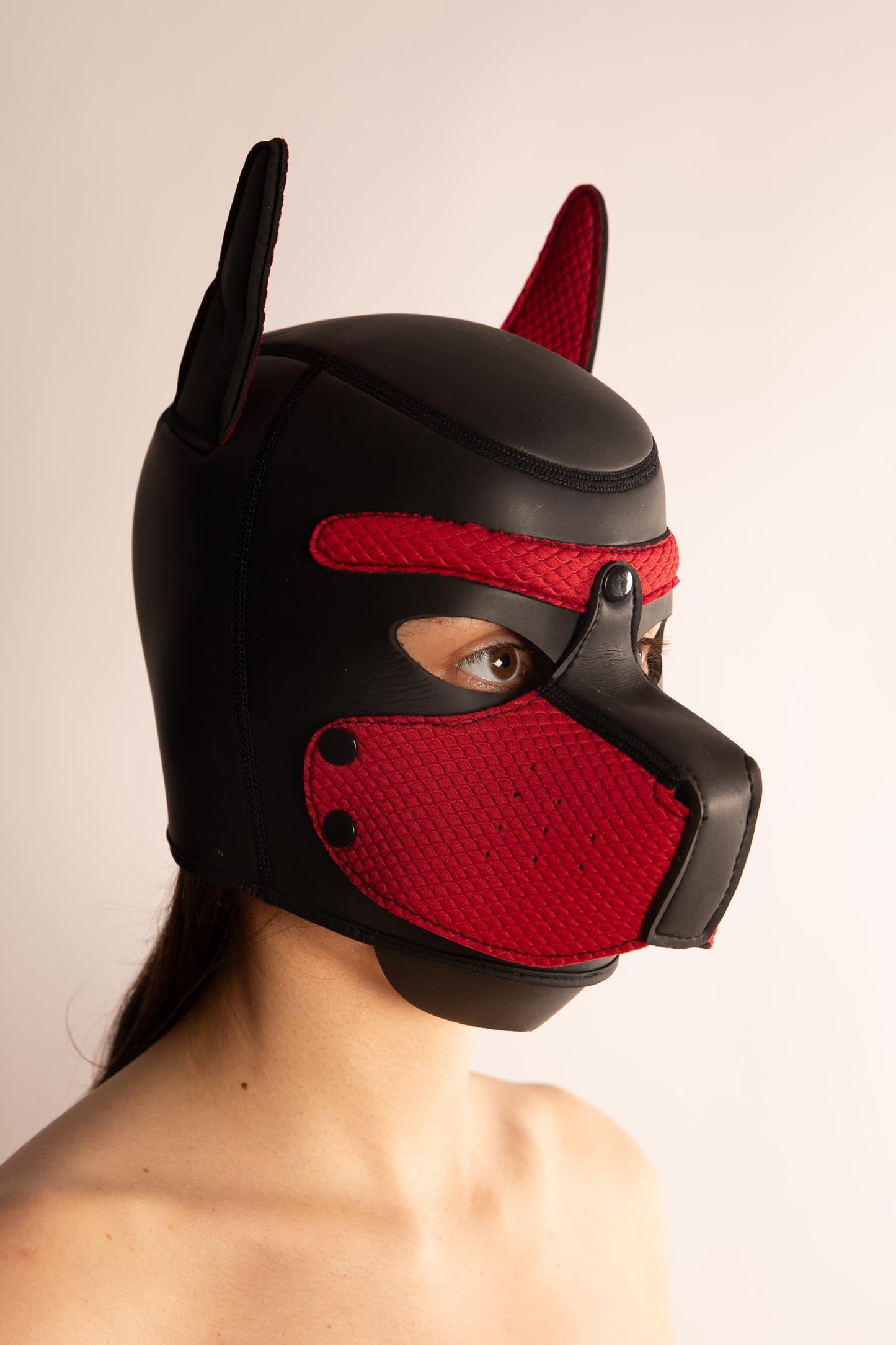 RED FULL FACE PUPPY DOG MASK