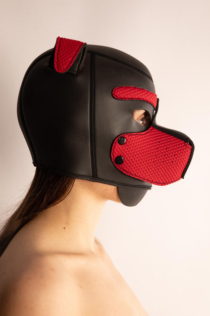 RED FULL FACE PUPPY DOG MASK